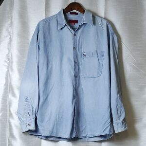 Peanuts Blue Casual Button Down Shirt with‎ Relaxed Fit